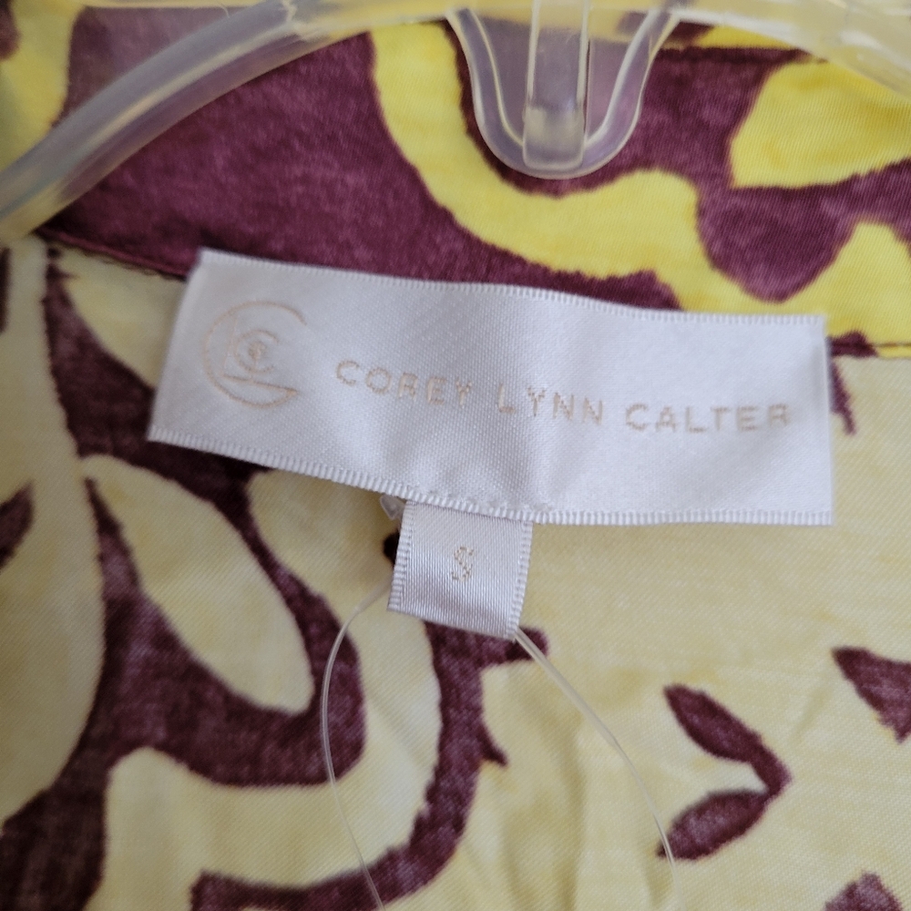 NWT ANTHROPOLOGY COREY LYNN CALTER SMALL MAXI SHIRT DRESS BURN MOTIF - Picture 4 of 9